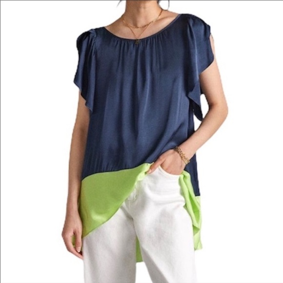 Anthropologie Maeve Color blocked Tunic Blouse XS - Picture 6 of 6